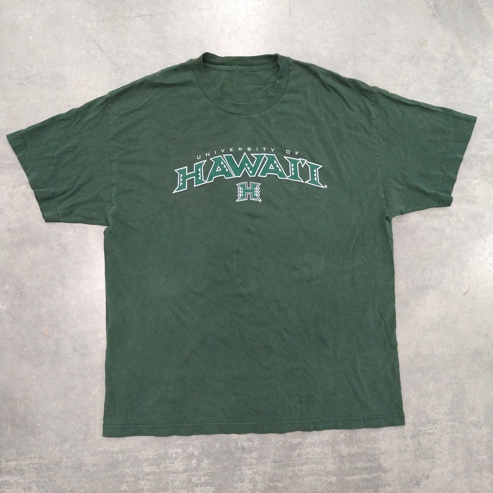University of Hawaii Green T-Shirt VTG XL Measurements